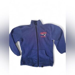 NFL New England Patriots Navy Blue Fleece Jacket Size M Mens